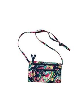 Vera Bradley Navy Floral Paisley Adjustable Crossbody
